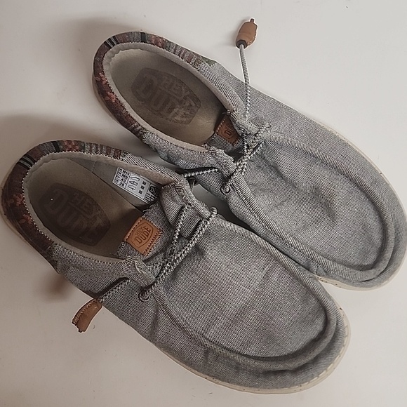 Other - Hey Dude casual Wally Funk Baja gray slip on shoes. Size 10M.  Comfortable.